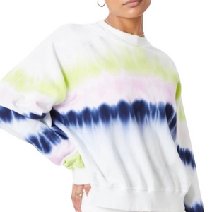 Electric & Rose Tie Dye Cropped Sweatshirt Pullover Medium